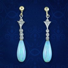 Edwardian Style Opal Drop