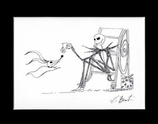Tim Burton unique pen and ink