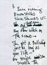 JIMI HENDRIX Handwritten