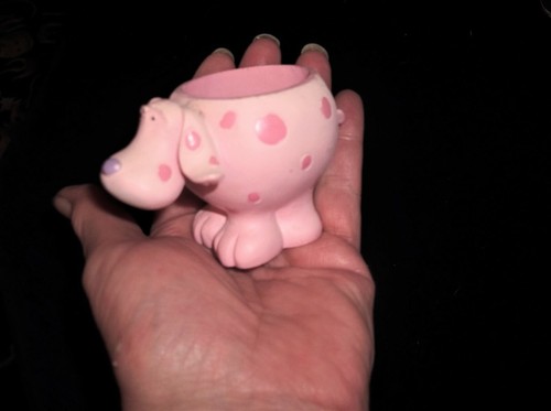 Cute pink spotty dog with - spotty,
