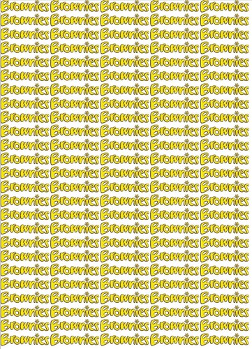 Brownies printed fabric - a4,