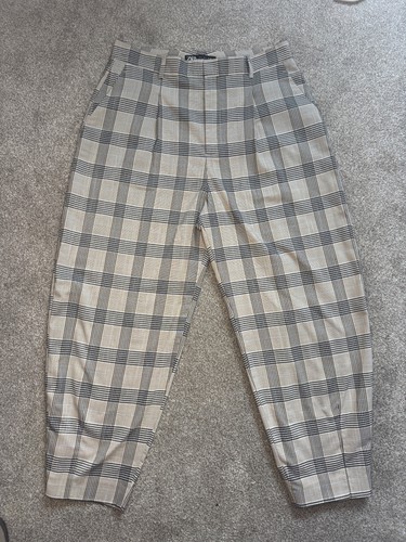 Zara beige houndstooth plaid - beige,