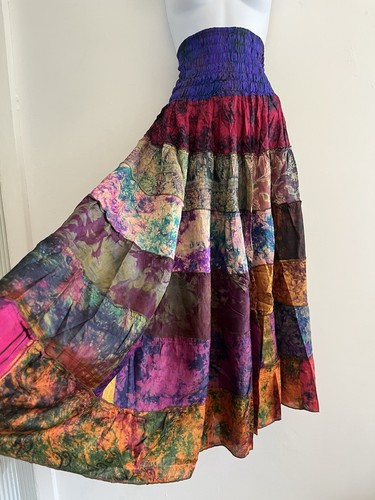Skirt maxi long - long, colourful