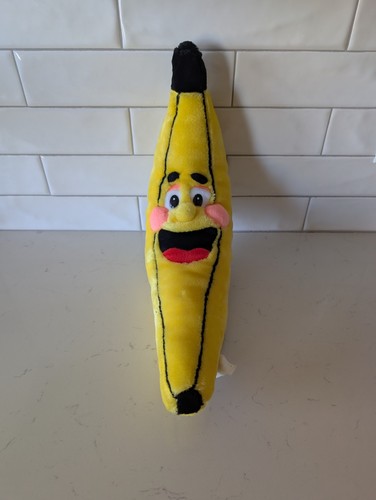 Yellow plush banana toy - yellow, soft