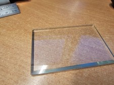 Antique French Carriage clock BEVELED GLASS PANEL 85 mm x  57.5 mm