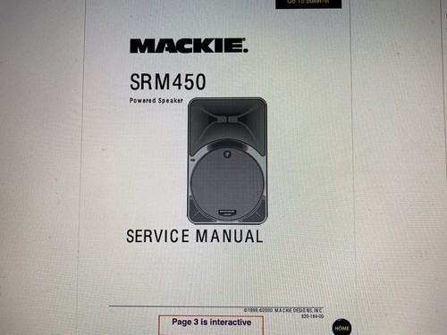 Mackie srm450 service manual - srm450,