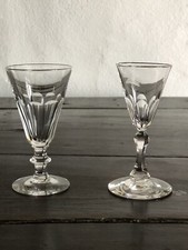 2 Georgian Regency Slice Cut Port Wine Liqueur Jelly Cordial Tot Glasses