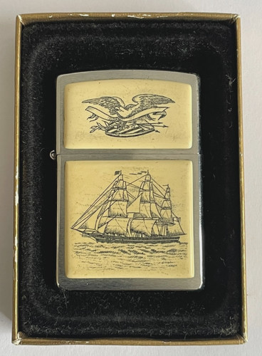 Zippo lighter 2002 scrimshaw - -,