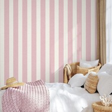 Pink Stripe Wallpaper Textured