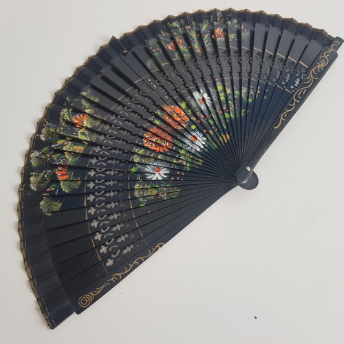 Vintage spanish hand fan - vintage,