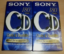 Sony 180cde blank vhs - x2,