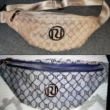 Beige And Navy X 2 Girls Monogram River Island Bum Bag,fanny Pack, Waist Belt !