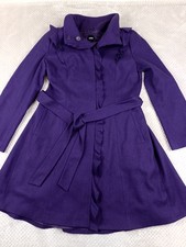 Oasis Purple Ruffle Wool Blend