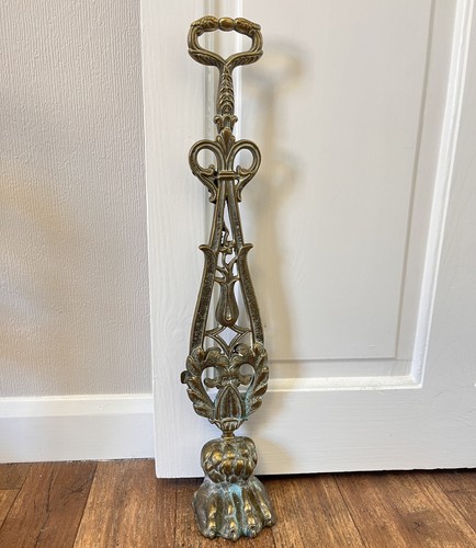 Antique brass door - door, stop