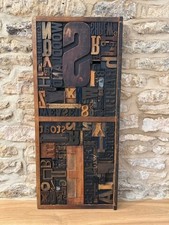 Vintage Wooden Letterpress printer’s block wall art Typography 