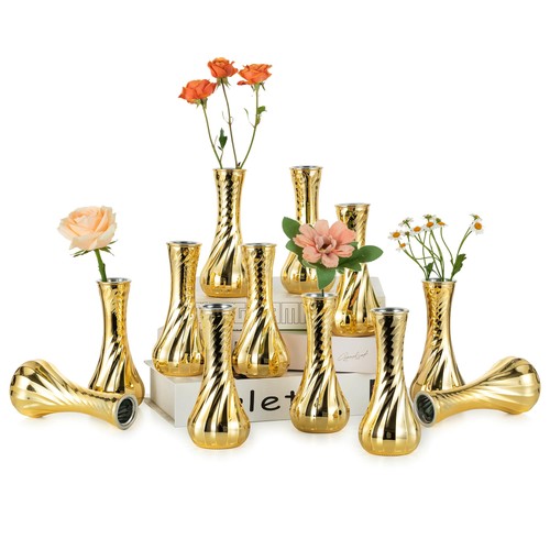 12x gold glass - bud, set