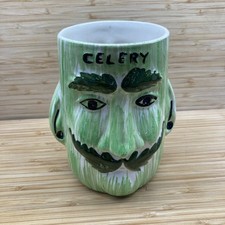 Vintage Mid Century Price Kensington Celery Jar Double Sided Ceramic Storage Pot