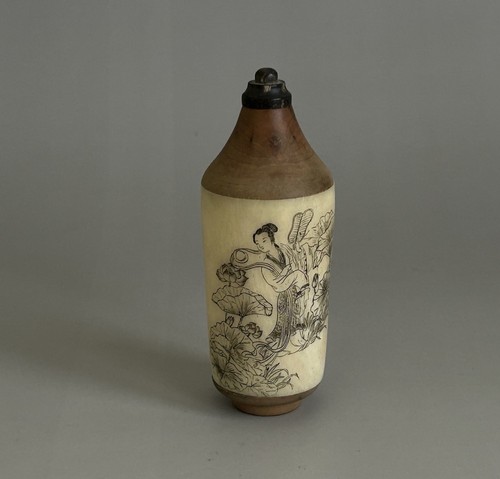 Old chinese carved bone - bone, wood
