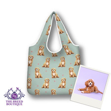 COCKAPOO PUP SHOPPING BAG REUSABLE FOLDABLE WASHABLE LOVELY GIFT IDEA COCKERPOO