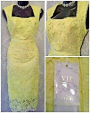Lipsy VIP Yellow Bodycon Midi
