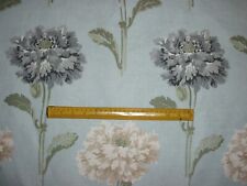 LAURA  ASHLEY 2005 VINTAGE FABRIC BOLD POPPIES ON DUCK EGG BLUE  W54 X L60 INCH