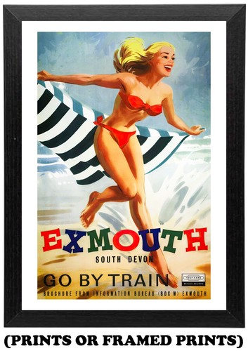 Vintage exmouth railway travel - vintage,