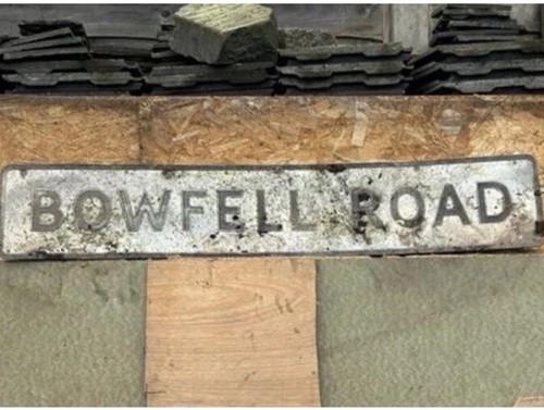 Vintage retired road sign - retired,