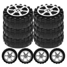  Set of 2 Toy Wheels and Axles for Projects Car Replaceable Tires