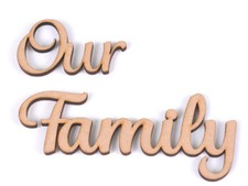  Wooden MDF Word Script Our