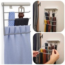 4 Layers Trouser Necktie Display Rack Scarf Tie Hanger Belt Storage Rack Home