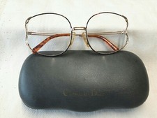 Vintage CHRISTIAN DIOR Gold Tortoise Frame 2590 Austria Eyeglasses Case Retro 