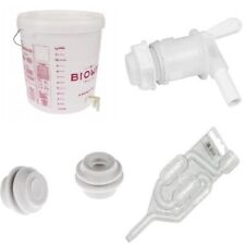 15L FERMENTATION BUCKET+LID+TAP+AIRLOCK  FERMENTING CONTAINER VESSEL BREW BEER,