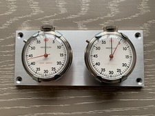 Vintage American Westclox Stopwatch Set on Dash Panel Dashboard Rally Timer