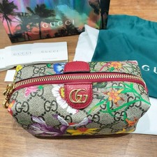 GUCCI GG Flower Print Pouch