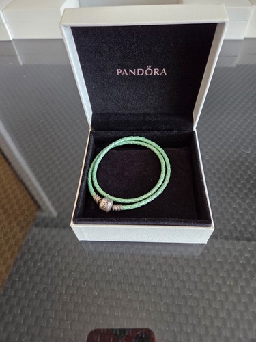 Pandora mint green - green, leather