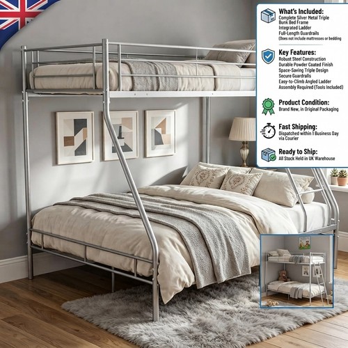 Sturdy metal triple bunk - sturdy,
