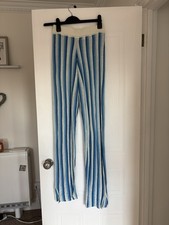 Zara cream blue striped linen