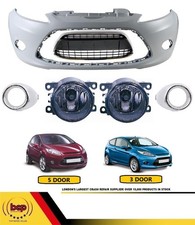 FORD FIESTA MK7 FRONT BUMPER COMPLETE ALL GRILLES CHROME TRIMS AND FOG LIGHTS