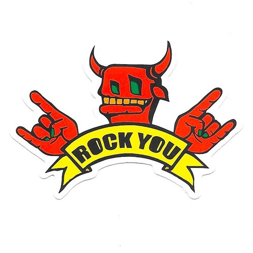 Rock you vinyl sticker red - rock,