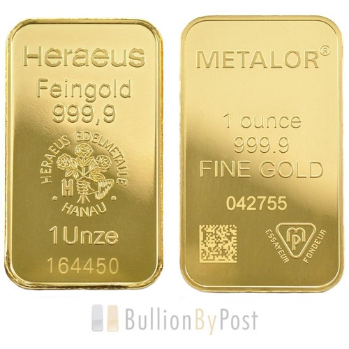 1oz gold bars - gold, (pre