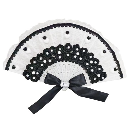 Lace hand fan for wedding - lace,