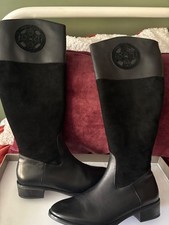 Peter Kaiser Leather & Suede Knee High Boots Heels RRP £289