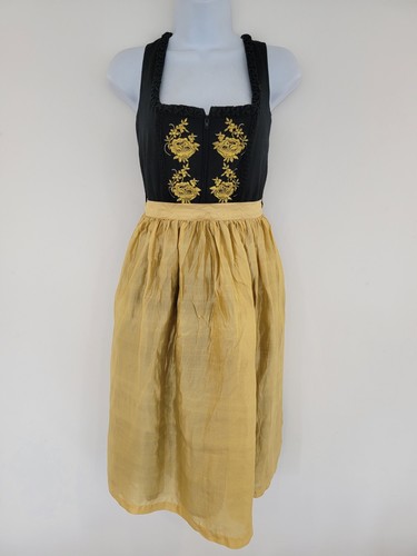 Vintage dress black - black, yellow