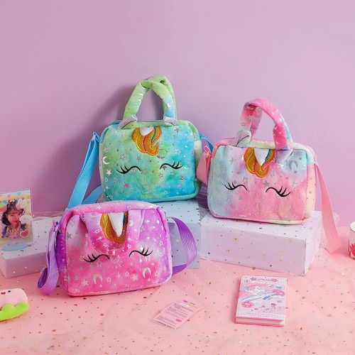 Girls unicorn plush crossbody - unicorn,