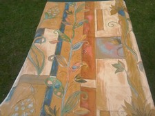 Orange, Blue, Green fabric remnant for small craft project. 27"x49".