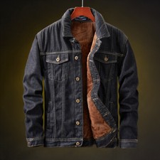 Men's Plush Thick Denim Jacket