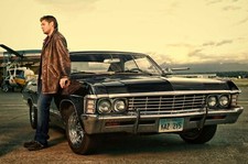 Jensen Ackles Posing With His Car 8x10 Picture Celebrity Print