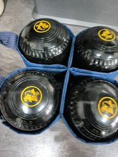 Almark Sterling Gold Bowls Size 4 Heavy In Vg Condition With Bowls Carrier