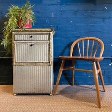Lovely Lloyd Loom Bedside Table Vintage Antique Chest of Drawers Cabinet Wicker