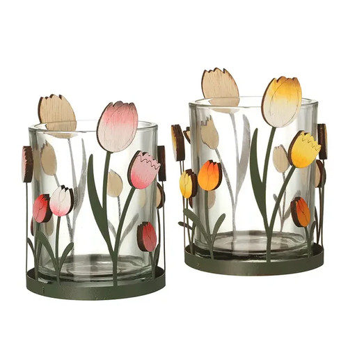 Mix tulip flower t light - 2, t-light